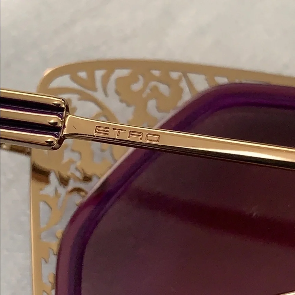 NWT ETRO Violet elegant sunglasses w/case